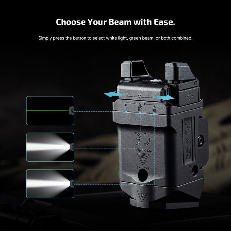 Olight PL X GL Matte Black Green Laser Weapon Light (PLXGLMB)