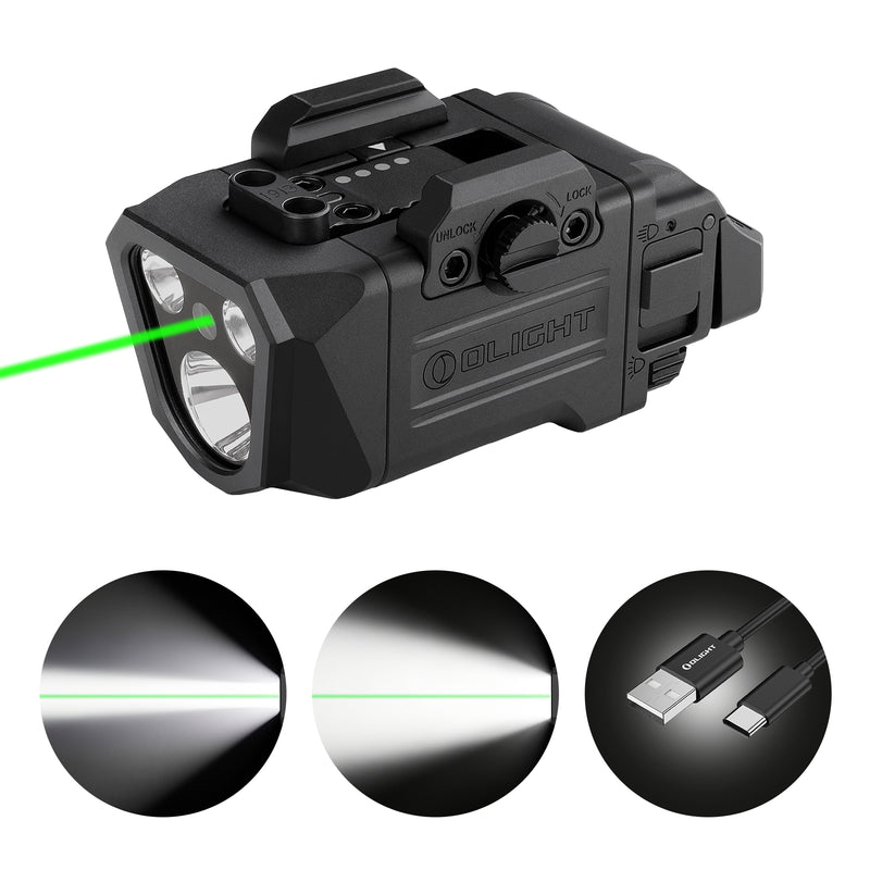 Olight PL X GL Matte Black Green Laser Weapon Light (PLXGLMB)