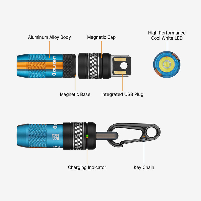Olight imini 2 Rechargeable Magnetic Mini Flashlight Roadster