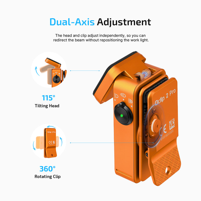Olight Oclip 2 Pro Orange Clip Flashlight (OCLIP2PROOG)