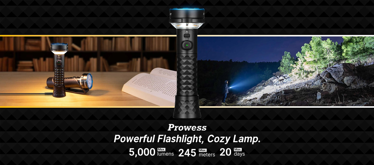 Olight Prowess Multifunctional Flashlight (PROWESSBK)