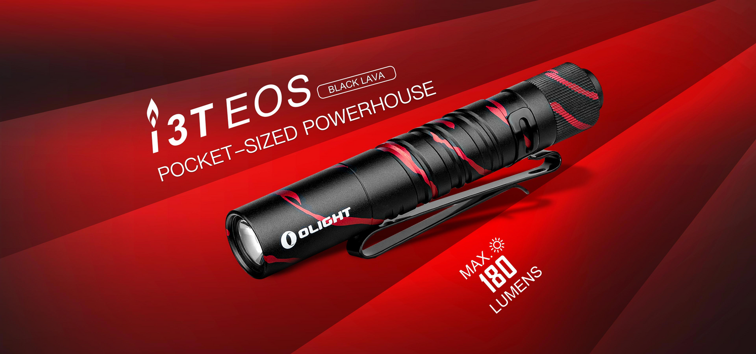 Olight i3T EOS Black Lava Limited EDC Flashlight (I3TEOSBK)