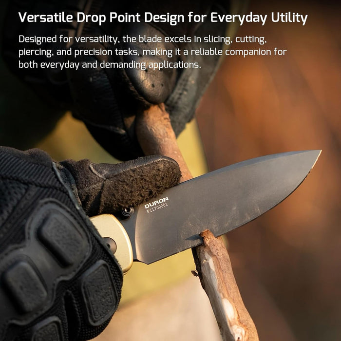 Olight Duron EDC Knife Olive Green O-Aluminum Handle Nitro-V Steel Blade