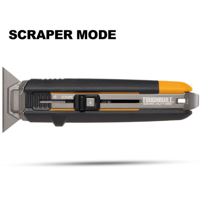 Toughbuilt TB-H4S5-01-BES Scraper Utility Knife with 5 Blades