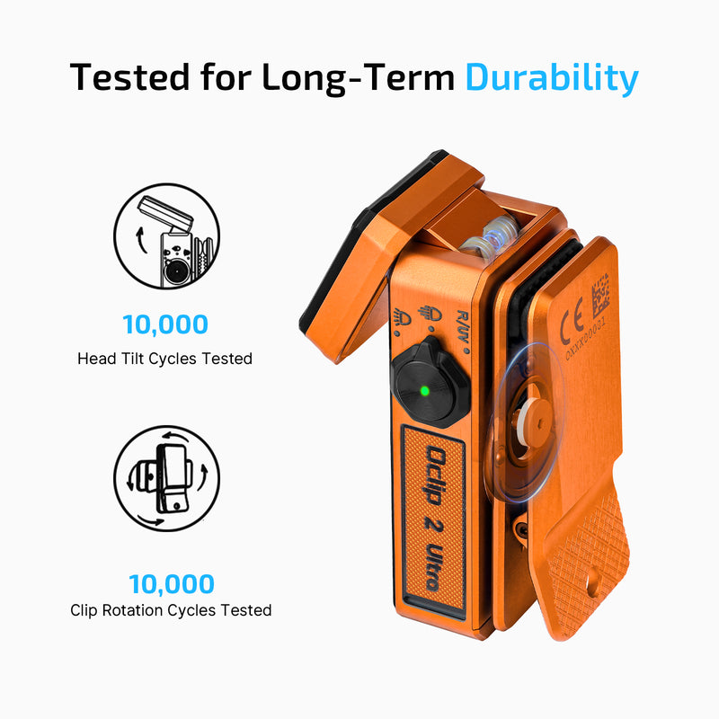 Olight Oclip 2 Ultra Amber Orange Clip Flashlight (OCLIPULTTRAAO)