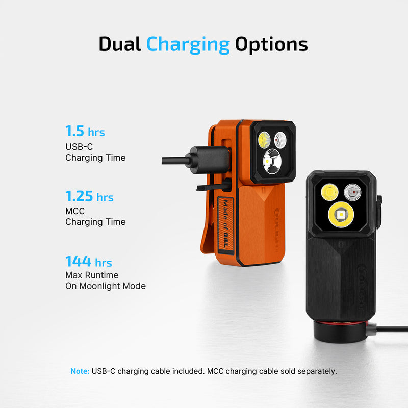 Olight Oclip 2 Ultra Amber Orange Clip Flashlight (OCLIPULTTRAAO)