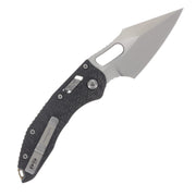 Microtech Stitch 169RL-10MS7 Marfione Select carbon fiber - open blade, pocket-clip side