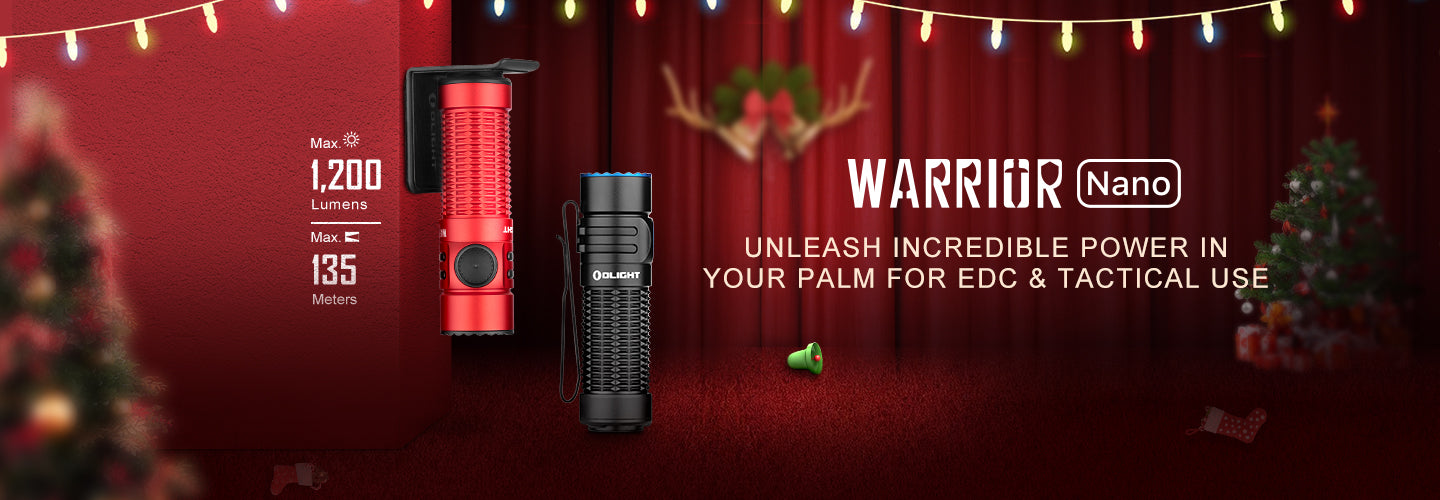 Olight Warrior Nano Red Tactical EDC Flashlight (WARRIORNANORD)